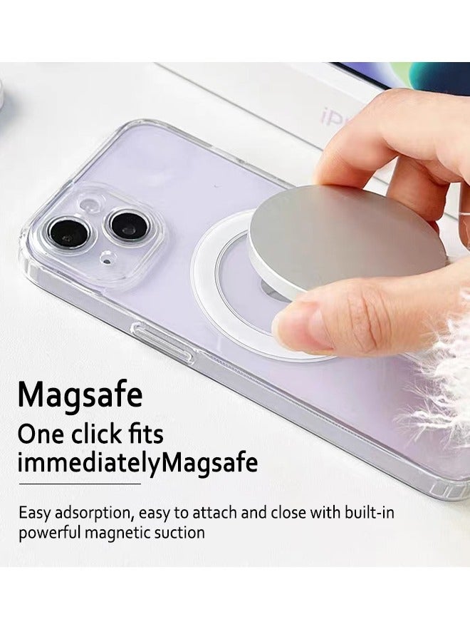 iPhone 15 Case Cover [Compatible with MagSafe] [Strong Magnetic] Full Protection Comfortable Hold Accessory Back Cover for iPhone Clear - Image 2