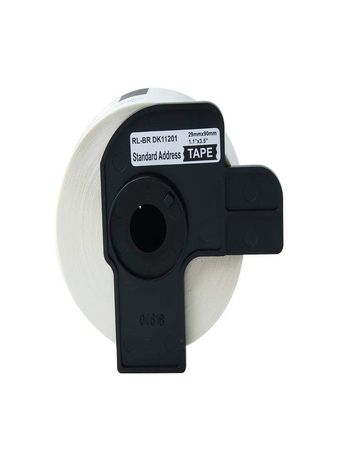 Aomya 4 Rolls DK-1201 Standard Address Shipping Label Compatible for BRO DK1201 29mm x 90mm (1-1/7" x 3-1/2") Die Cut 400 Labels with 4 Refillable Cartridge for QL Label Printer - Image 2