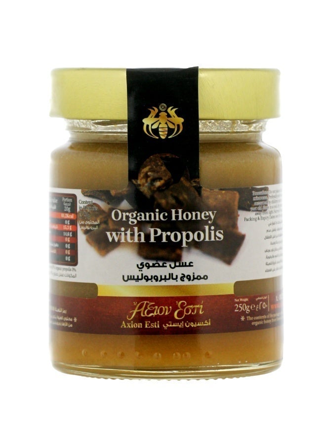 Axion Esti Organic Honey with Propolis 250g | Raw Greek Superfood Honey | Immune Support Blend - Image 1