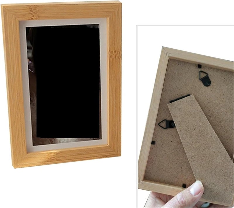 Wooden Photo Frame Wooden Photo Frame For Wall Hanging Picture Stand For Pictures Decor(Black,6inch) - Image 4