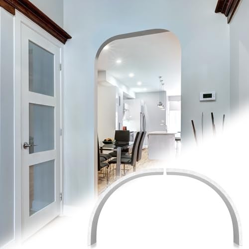 Maasechs 2 Pcs Rounded Doorway Arch Kit DIY Interior Doorway Precurved Drywall Full Half Circle Top Round Arch Kit 10 3/4 in for Livingroom - Image 5