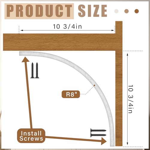 Maasechs 2 Pcs Rounded Doorway Arch Kit DIY Interior Doorway Precurved Drywall Full Half Circle Top Round Arch Kit 10 3/4 in for Livingroom - Image 2