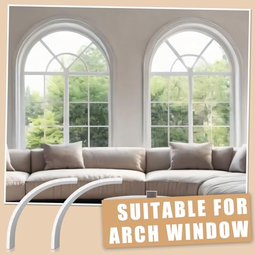 Maasechs 2 Pcs Rounded Doorway Arch Kit DIY Interior Doorway Precurved Drywall Full Half Circle Top Round Arch Kit 10 3/4 in for Livingroom - Image 4