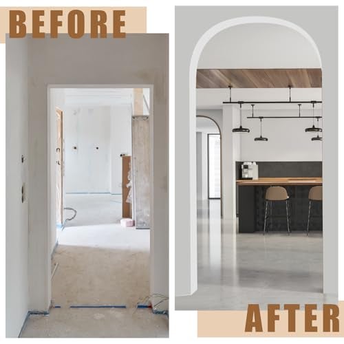 Maasechs 2 Pcs Rounded Doorway Arch Kit DIY Interior Doorway Precurved Drywall Full Half Circle Top Round Arch Kit 10 3/4 in for Livingroom - Image 3