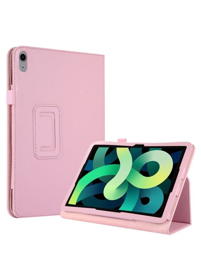 HuHa Case Cover For iPad 10th Gen 10.9 2022 Litchi Texture Leather Smart Tablet Case with Holder Pink 