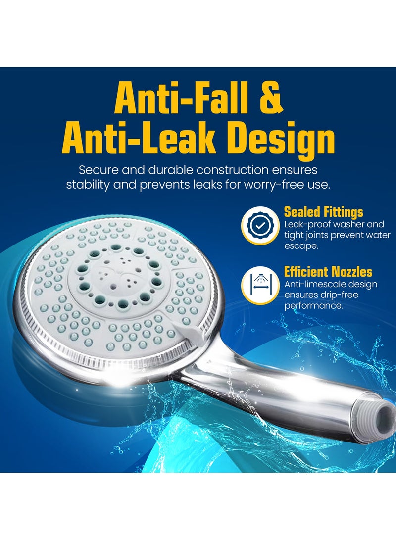 Bouratt High-Pressure Handheld Shower Head | Adjustable Spray Modes, Water-Saving, Anti-Clog Nozzles & Easy Installation | Eco-Friendly & Durable Filtered Shower Head - Image 3
