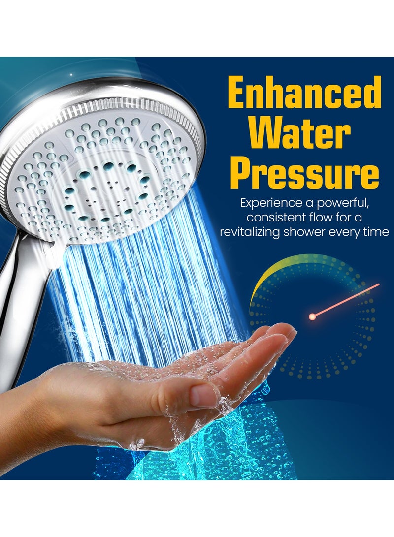 Bouratt High-Pressure Handheld Shower Head | Adjustable Spray Modes, Water-Saving, Anti-Clog Nozzles & Easy Installation | Eco-Friendly & Durable Filtered Shower Head - Image 2