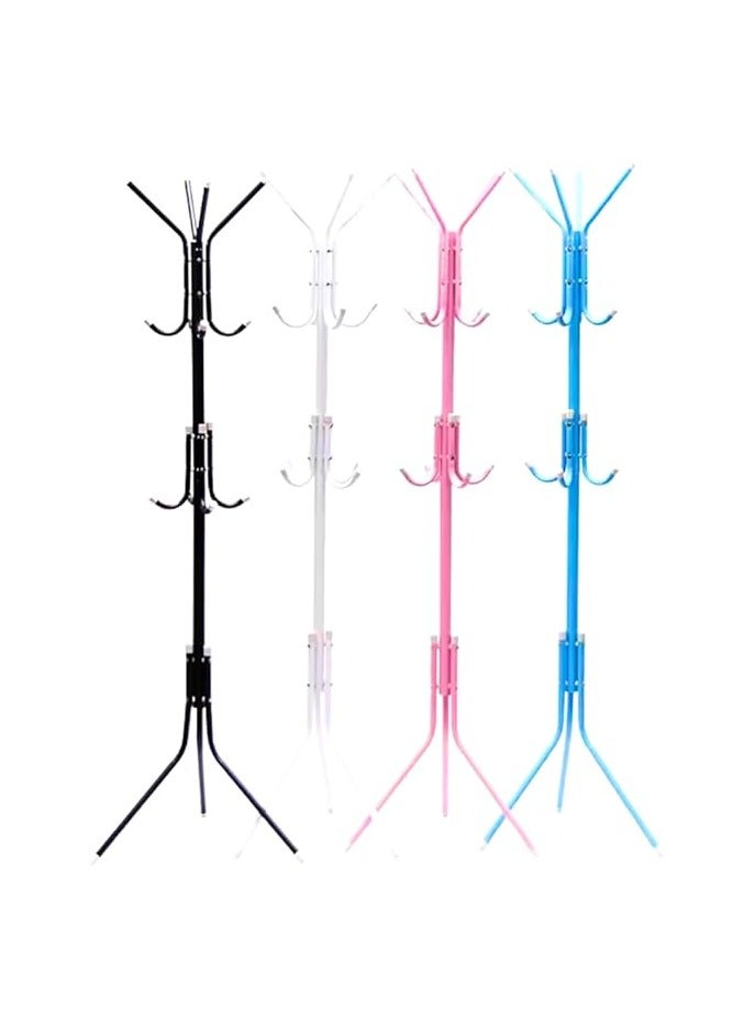 Heavy Duty Free Standing Coat Rack, Practical Metal Coat Rack with 6 Hooks, Standing Coat Racks for Bedroom Living Room Office for Hanging Clothes, Hats and Bags 42 x 165cm (White)  - Image 1