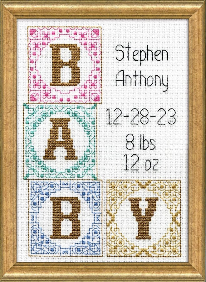 DesignWorks Ink Design Works Crafts Baby Blocks Counted Cross Stitch Kit - Image 1