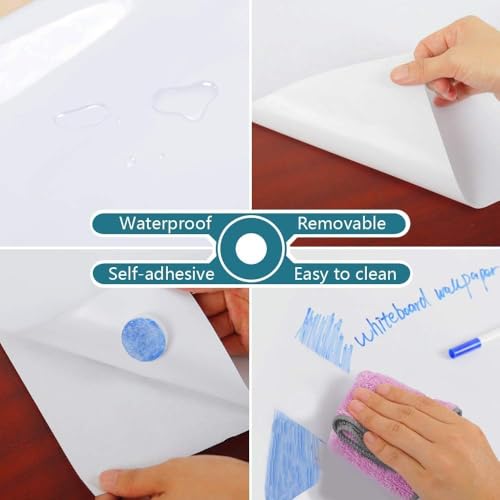 LIVECOOL Whiteboard Sticker for Office & Home School and Students/Teachers/Professionals Self Adhesive Waterproof Removable Whiteboard Sheet for Wall, Wood, Glass, (16 X 65 Inch, White Board Vinyl) - Image 2