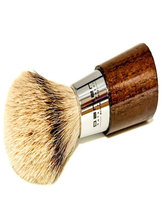 Parker Safety Razor Parker 100% 3-Band Silvertip Badger Bristle Walnut and Chrome Handle Handmade Shaving Brush - Brush Stand Included - Image 3