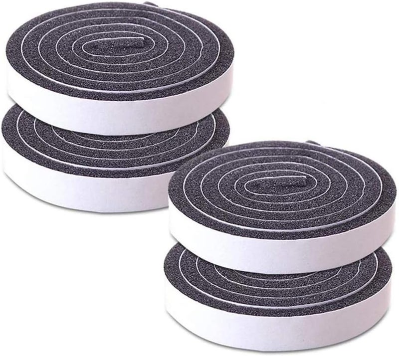 brandless Adhesive Weather Stripping Foam Tape 12mm(W) x 6mm(T) Window Door Draught Excluder SoundProof Weather Strip Tape Seals for Gap Seal 4 Rolls Total 4M Long Noise Muffling - Image 1