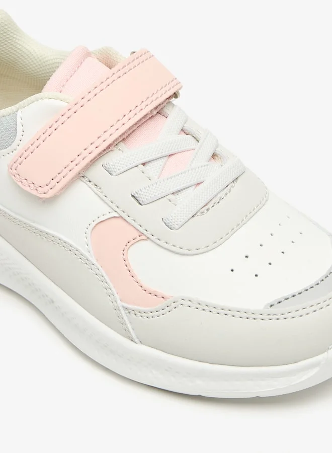 JUNIORS Colourblock Sneakers with Hook and Loop Closure