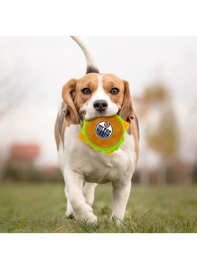 Pets First NHL Edmonton Oilers Crinkle Fine Plush Dog & Cat Squeak Toy - Cutest STADIUM HAMBURGER Plush Toy for Dogs & Cats with INNER SQUEAKER & Beautiful Hockey Team Name/Logo - Image 4