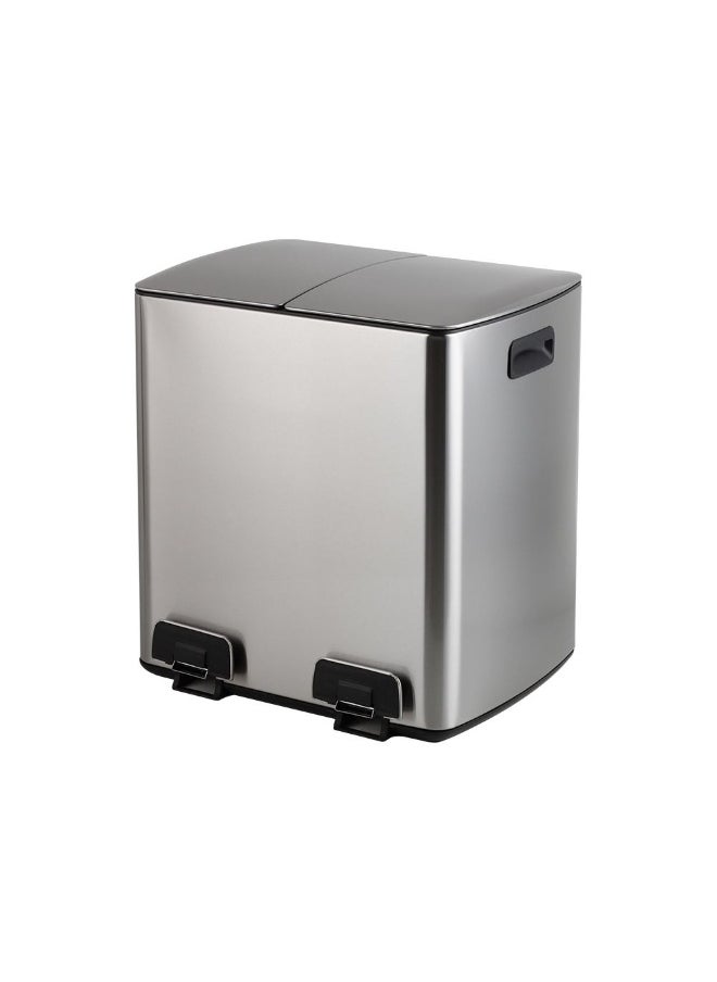 DANUBE HOME Danube Home Falcon 40L Soft Close Recycle Bin - 47X34.5X48Cm| Dual Compartment Trash Can| Fingerprint-Proof Stainless Steel Waste Disposal Bin For Kitchen,Bath & Laundry House Cleaning Accessories  - Image 3