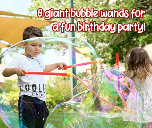 Atlasonix Giant Bubble Wand - Bubble Wands, Bubbles for Kids, Big Bubble Wand Huge Rope, 8 Pack Giant Bubble Wands + Bubble Solution Powder – Makes 3 Gallons, Outdoor Summer Fun - Image 2