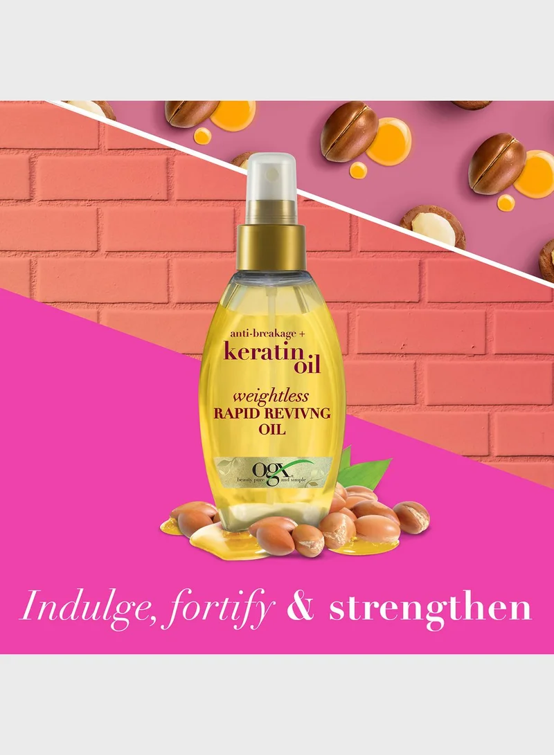 Ogx Hair Oil, Anti-Breakage+ Keratin Oil, Rapid Reviving, Spray, New Formula