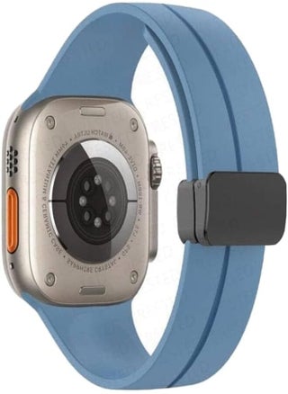 Silicone Magnetic Band for Apple Smartwatch Ultra/series 9/ series 8/ Series 7/Series 6/Series 5 Size 49/45/44/42mm, Light Blue - pzsku/Z291866A55B735C788EFFZ/45/_/1717023089/6d693733-1293-4454-b4b3-5f760f3e564f