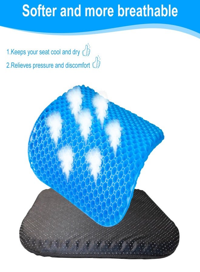 EVEME Large Gel Seat Cushion for Long Sitting with Non-Slip Cover,Soft & Breathable,Seat Cushion for Chair,Car,Office,Desk Chair,Wheelchair (Medium Size) - Image 4