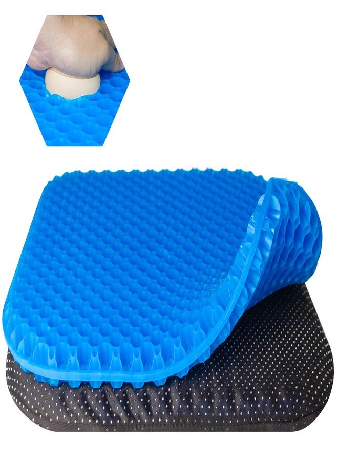 EVEME Large Gel Seat Cushion for Long Sitting with Non-Slip Cover,Soft & Breathable,Seat Cushion for Chair,Car,Office,Desk Chair,Wheelchair (Medium Size) - Image 1