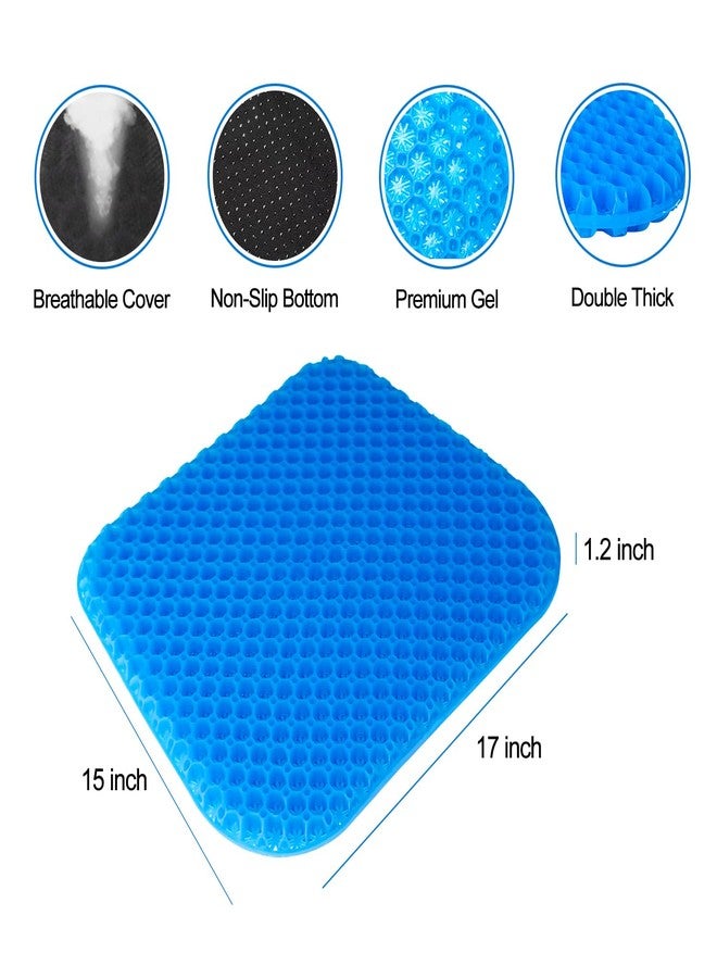 EVEME Large Gel Seat Cushion for Long Sitting with Non-Slip Cover,Soft & Breathable,Seat Cushion for Chair,Car,Office,Desk Chair,Wheelchair (Medium Size) - Image 2