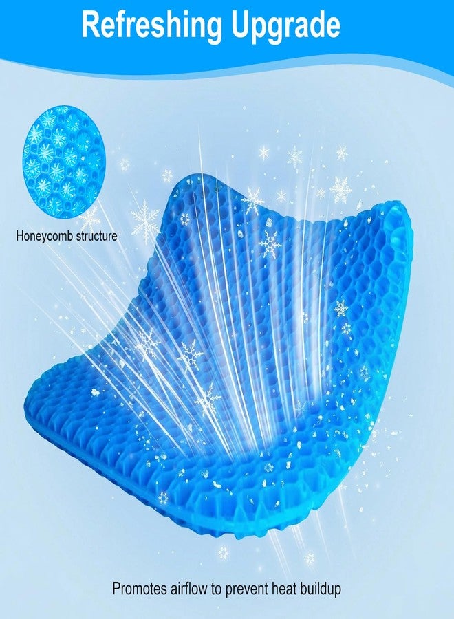 EVEME Large Gel Seat Cushion for Long Sitting with Non-Slip Cover,Soft & Breathable,Seat Cushion for Chair,Car,Office,Desk Chair,Wheelchair (Medium Size) - Image 3