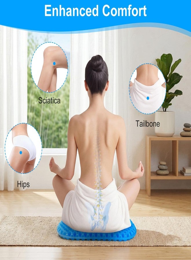 EVEME Large Gel Seat Cushion for Long Sitting with Non-Slip Cover,Soft & Breathable,Seat Cushion for Chair,Car,Office,Desk Chair,Wheelchair (Medium Size) - Image 5