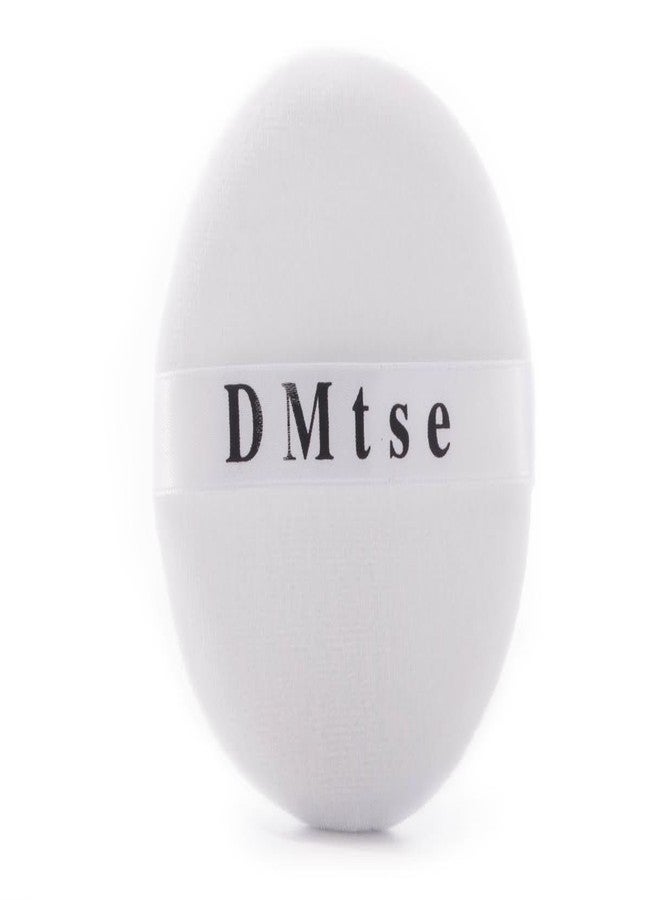 DMtse Set of 6 Round Velour Powder Puff Soft in White - Image 2