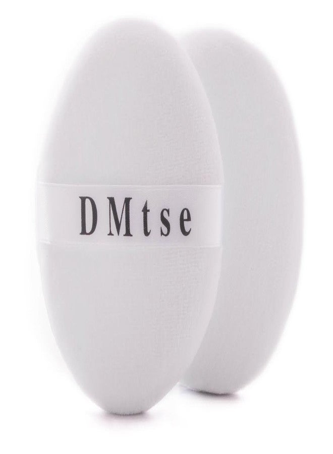 DMtse Set of 6 Round Velour Powder Puff Soft in White - Image 5