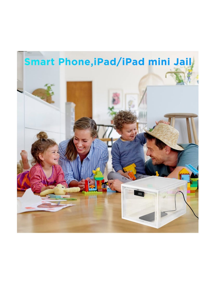 SOLARAE Clear Medication Lock Box, Lockable Storage Box for Safe Medicine Storage, Refrigerator Food Snack Locking Box iPad Phone Lock Box for School Office and Kitchen Home Safety - Image 3