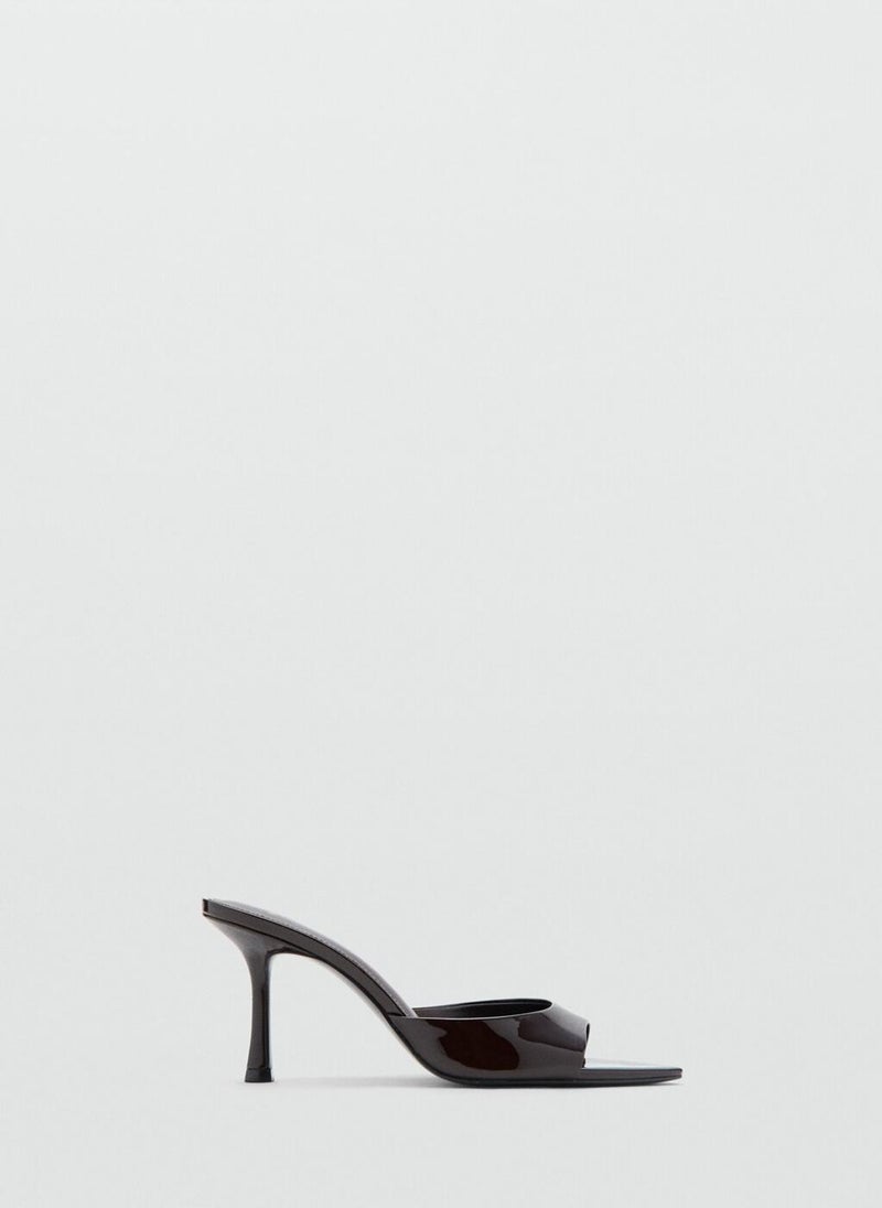 MANGO Patent leather high-heeled sandals - Image 1