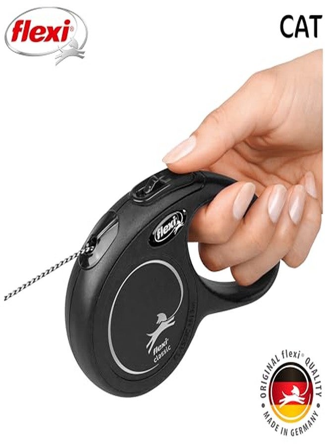 FLEXI New Classic Cord Retractable Cat Leash - X-Small - 10 ft., Black | Tangle-Free Pet Walking Leash with One-Handed Brake, Pause, Lock | German Quality Product - Image 5