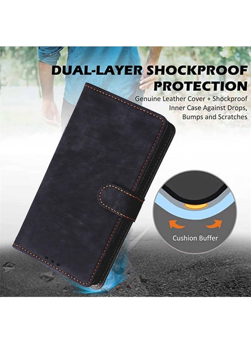 Wallet Case Suitable for Honor X9b 5G Nti-Theft Brush Leather Magnetic Adsorption Flip Protective Cover