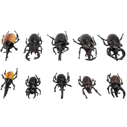 Bbiamsleep 10pcs Beetle Figurine Realistic Beetles Figure Models Garden Animal Simulated Beetle Figures - Image 1