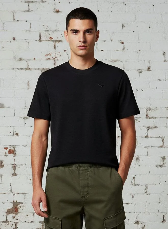 Lee Cooper Men Regular Fit Crew Neck Short Sleeves Applique T-shirt