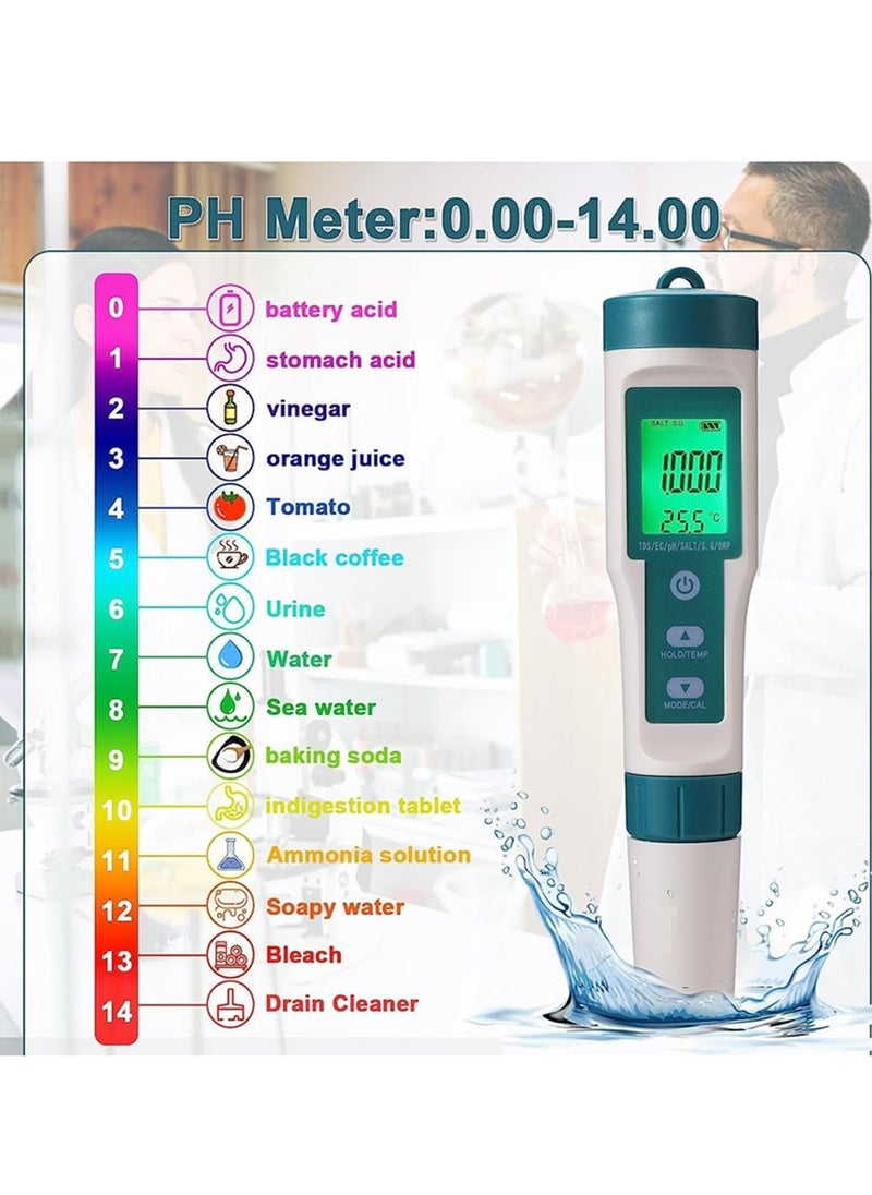 RATSAW - Multifunctional Digital 7 in 1 Water Quality Tester Portable High Accurancy Water Quality Test Pen Water Quality Measurement Tool - Image 1
