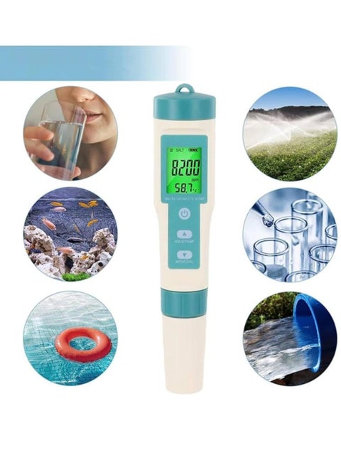 Multifunctional Digital 7 in 1 Water Quality Tester Portable High Accurancy Water Quality Test Pen Water Quality Measurement Tool