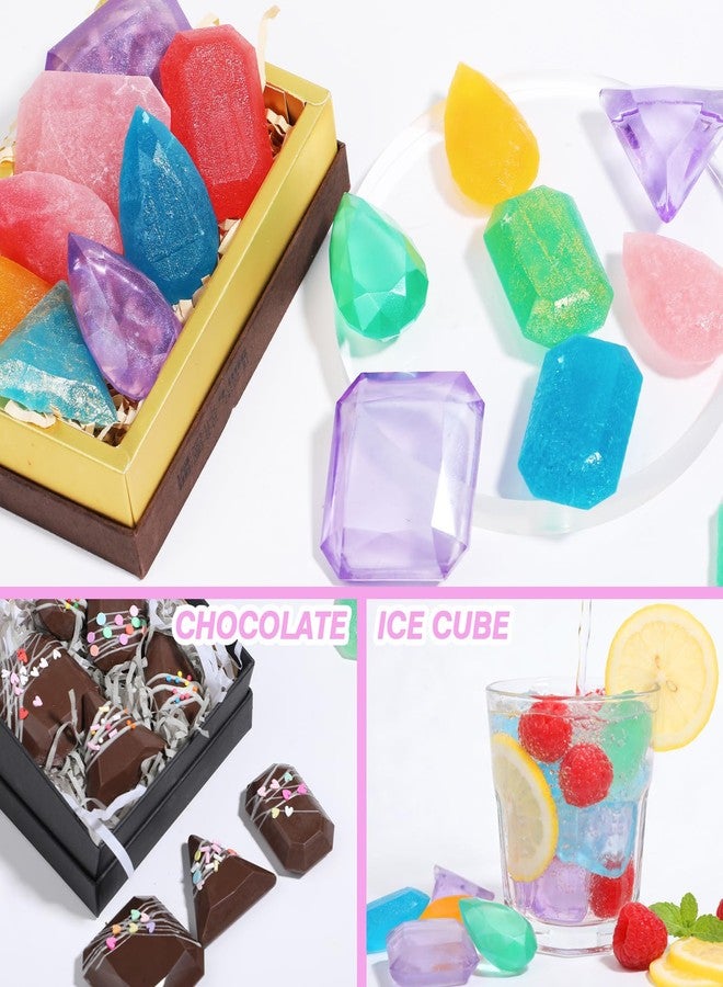 Koluti 16 Cavities Crystal Candy Making Silicone Mold, Nonstick and BPA Free DIY Baking Mold for Gummy Candies Gem Diamond Chocolate, Dishwasher and Oven Safe, Purple - Image 5