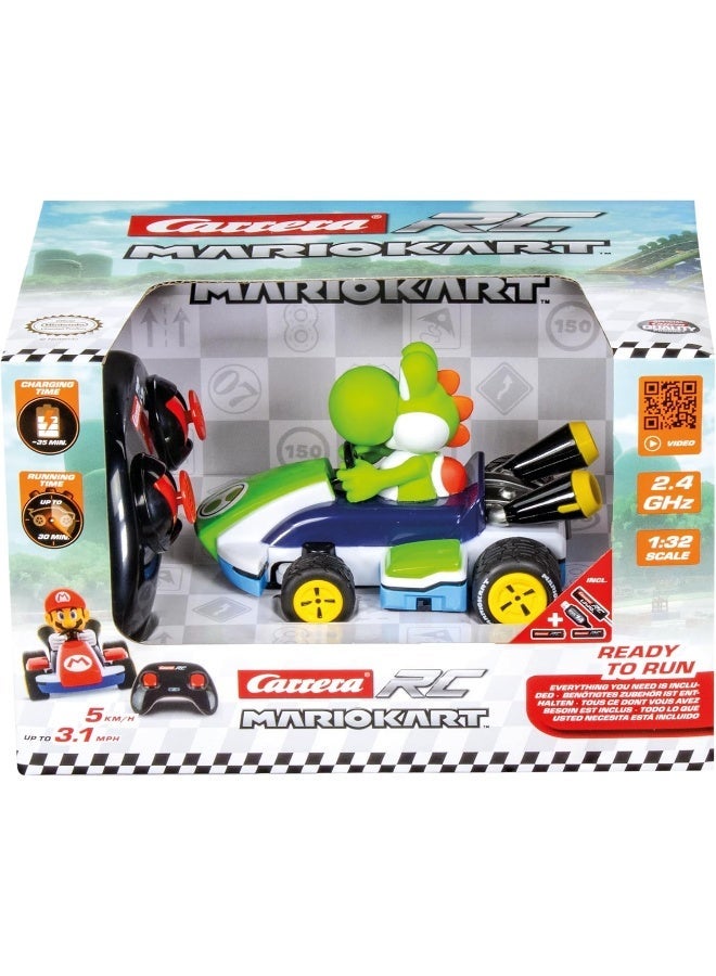 Carrera RC 2.4GHz Mario Kart Race Kart 1:32, Yoshi I Officially Licensed I Mini Collectible I Up to 5 km/h I Ready to Run I For Ages 6+ - Image 2