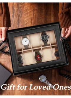 Generic GUKA BEGHOME Watch Box 10 Slot Display Case Organizer Glass Storage with Pu Leather for Men and Women  - Image 5