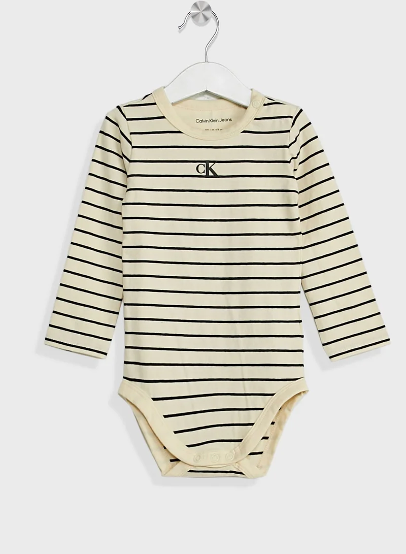 Calvin Klein Jeans Infant 2 Pack Striped Bodysuit