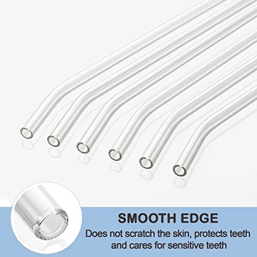 The Tea Trove Glass Straws With Cleaning Brush | 4 Transparent Straws & 1 Cleaner | Clear Reusable, Elegant Alternate to Stainless Steel for Drinking Juice, Smoothie - Image 4