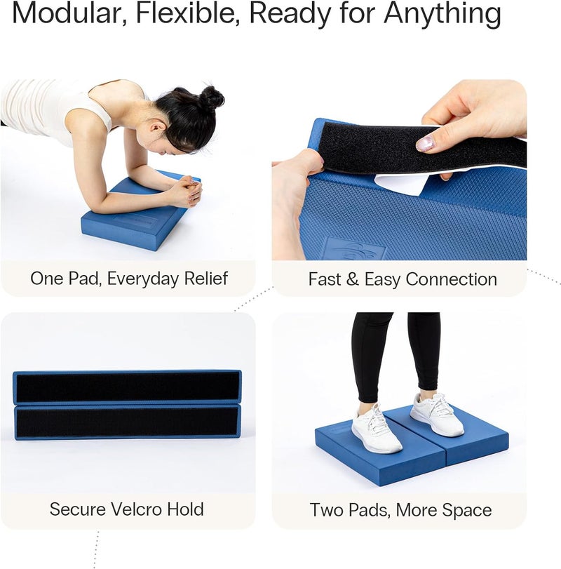 StrongTek 2-in-1 Non-Slip Balance Pad - High-Density Foam Cushion, Supportive Exercise Mat & Knee Pad for Core Training, Yoga, Pilates, Physical Therapy, Stability Training, Stretching, and Rehab - Image 3