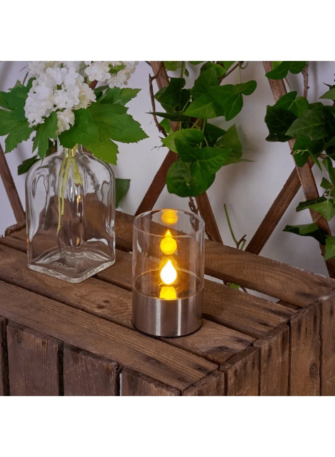 2 PCs Solar-Powered Candle Lights, Outdoor Party Tabletop Decoration LED Teacup Lights, IP44，Suitable for Indoor Desktop Step Decoration，Gardens, Courtyards, Balconies, Patios, Bars, Parties, Gatherings, Back-to-School Season, Birthdays - Image 3