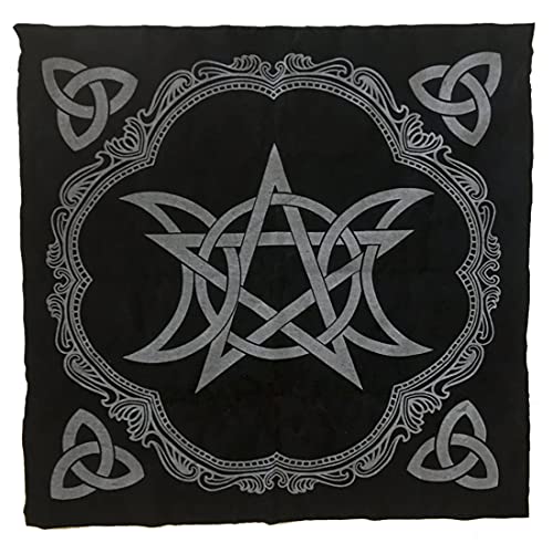 VIDAYA Altar Cloth, High-Grade Thick Velvet Fabric Triple Moon Pentagram Tarot Cloth, Use for Wiccan Witchcraft Supplies and Tools, Tarot Divination Table Cloth Astrology Tapestry and Tarot Card Bag - Image 5