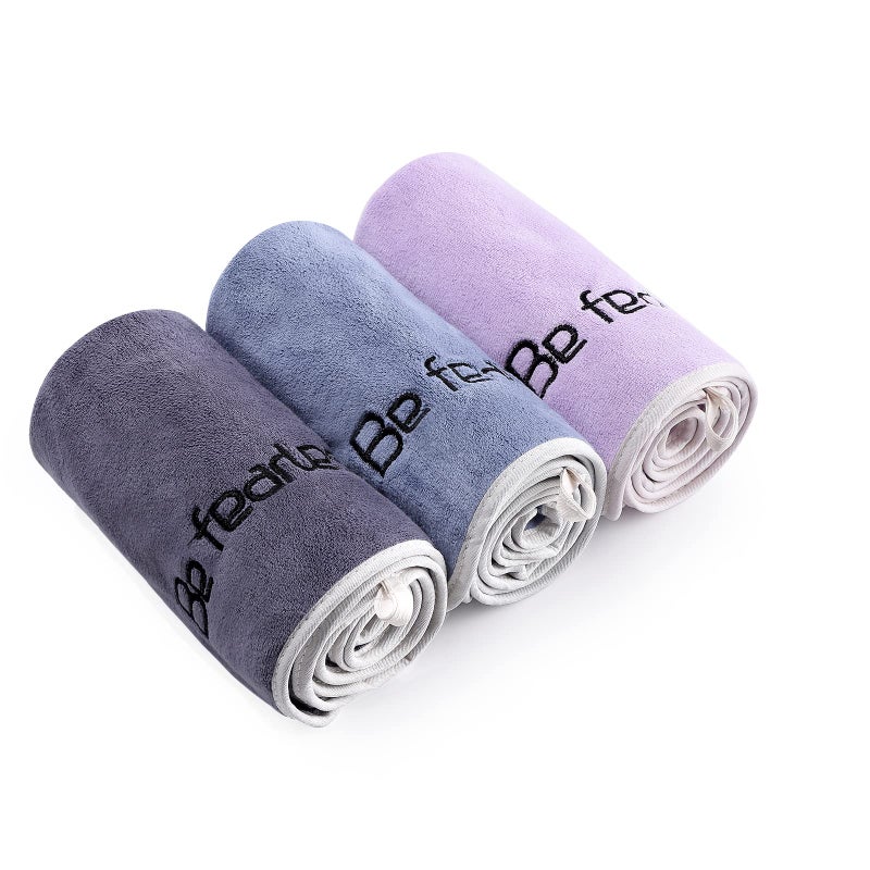 BOBOR 3-Pack 14 x 29 Inch Gym Towels, Workout Sweat Towel for Men Gym, Super Absorbent, Fast Drying Fitness Exercise Towels for Sweat, Soft Microfiber (Gray 3 Pack, 14" x 29") - Image 1