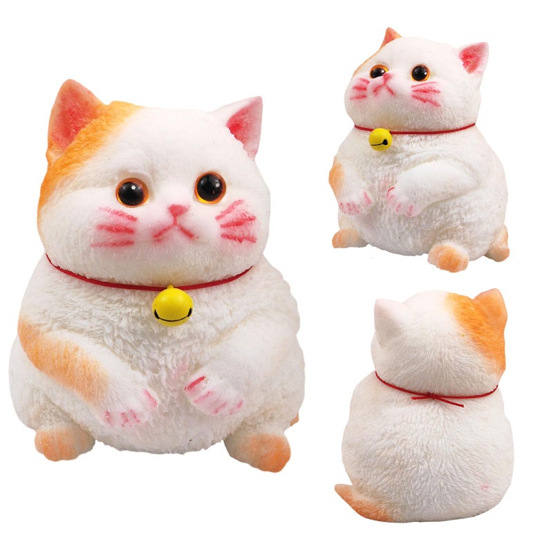 QOUXZ Big Hand Painted Cat Squishy Toys Large Cute Ultra Soft Kitty Squeeze Fidget Toys For Stress Relief  Kawaii Squishies Sticky Animal Toys For Adults Kids Decompression Sensory Balls Toys For Autism - Image 1