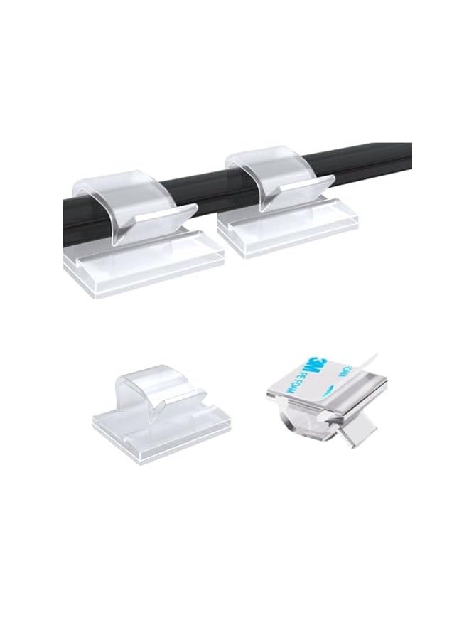 erorex 100 PCS Outdoor Light Clips (Large, Clear), Christmas Light Clips for String Lights, Adhesive Cable Clips for Cable Management Cord Organizer, Wire Holders Hooks for Wall, Car, PC - Image 1