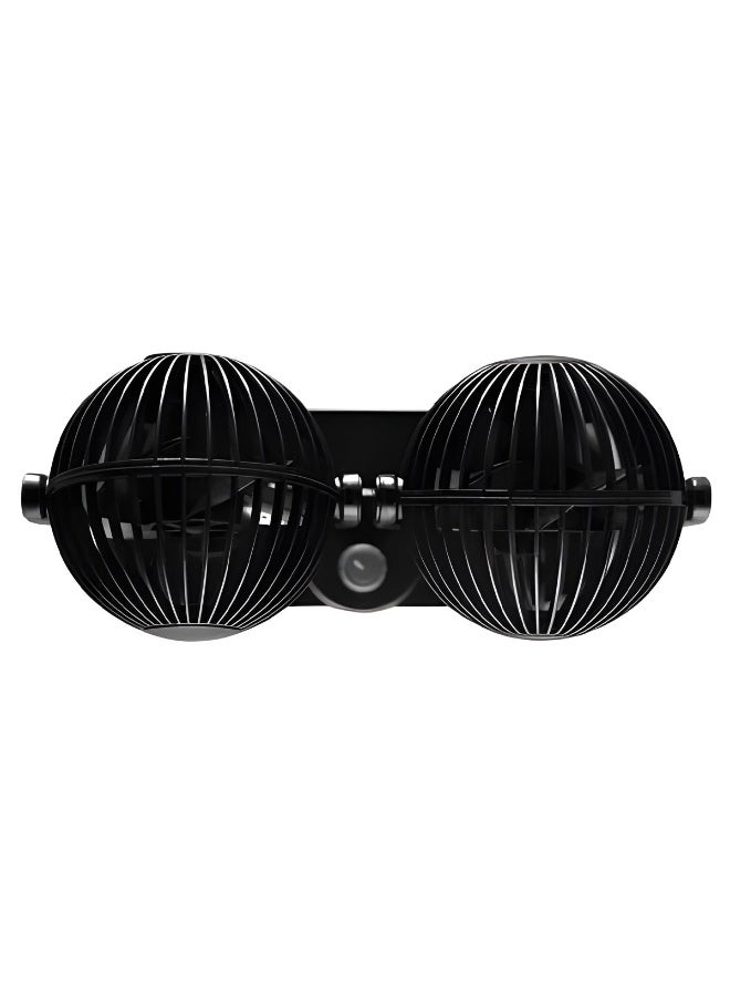 ميتشل مروحة سيارة Mitchell HX-T303C مزدوجة 12 فولت - مروحة تبريد لوحة القيادة ثنائية الرأس مع دوران 360 درجة، تحكم بسرعتين، تدفق هواء قوي، ضوضاء منخفضة، مثبتة لاصقًا، مروحة مركبة مدمجة للتهوية الداخلية للسيارة/الشاحنة/الشاحنة (6.5 واط) - Image 4