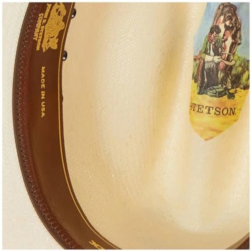 Stetson Men's Carson 10X Shantung Straw Cowboy Hat Natural 7 5/8 - Image 5